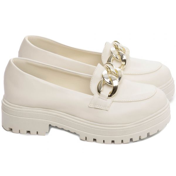 Mocassim Feminino Tratorado Off White