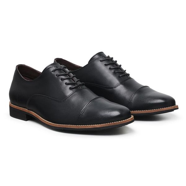 Sapato Masculino Oxford Sola de Couro Preto