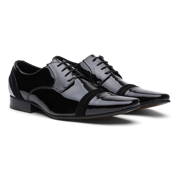 Sapato Social Arezzo Verniz/Velour Preto