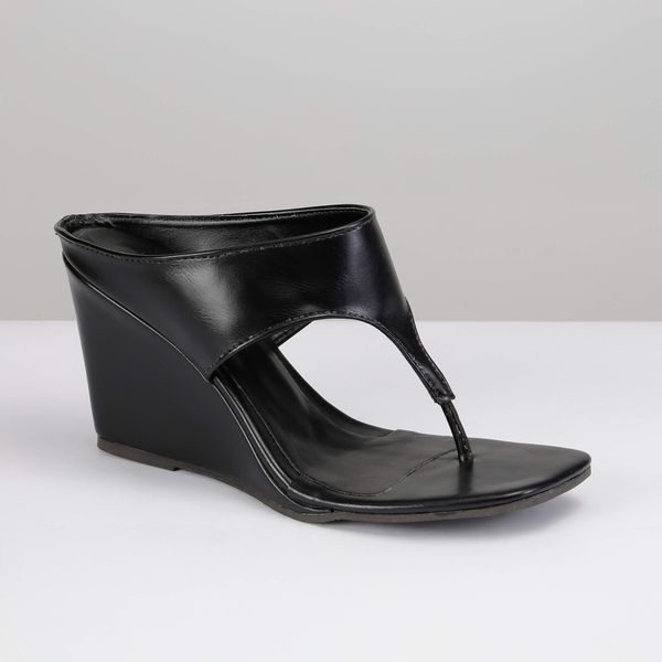 Sandália Anabela Square Preto