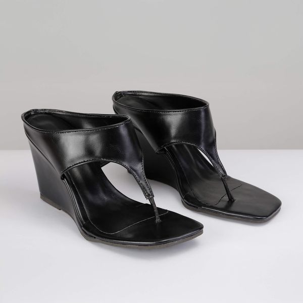 Sandália Anabela Square Preto