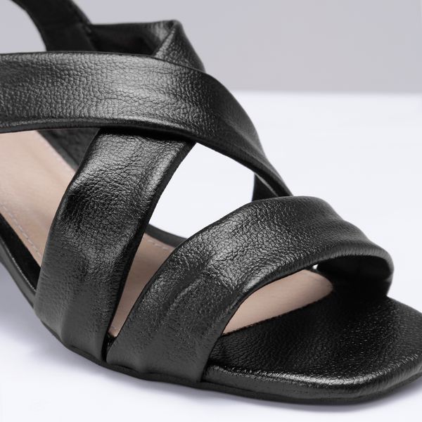 Sandália Sandália Salto Bloco Preto