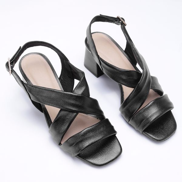 Sandália Sandália Salto Bloco Preto