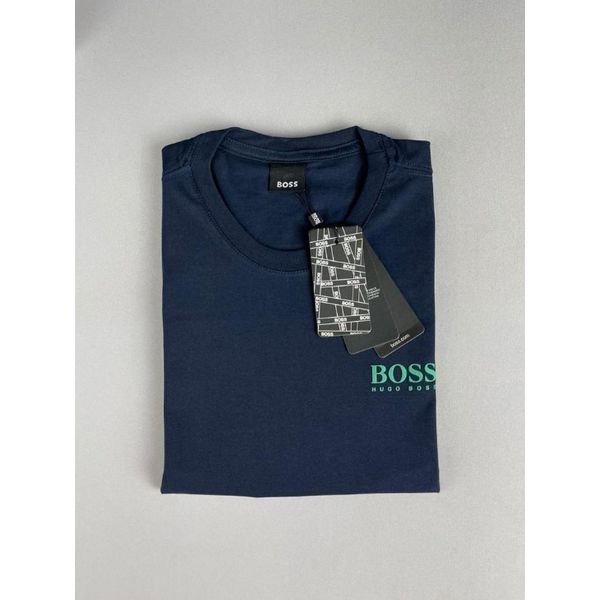 T-SHIRT PERUANA HUGO BOSS,COTTON COM ELASTANO,APLIQUE BOSS