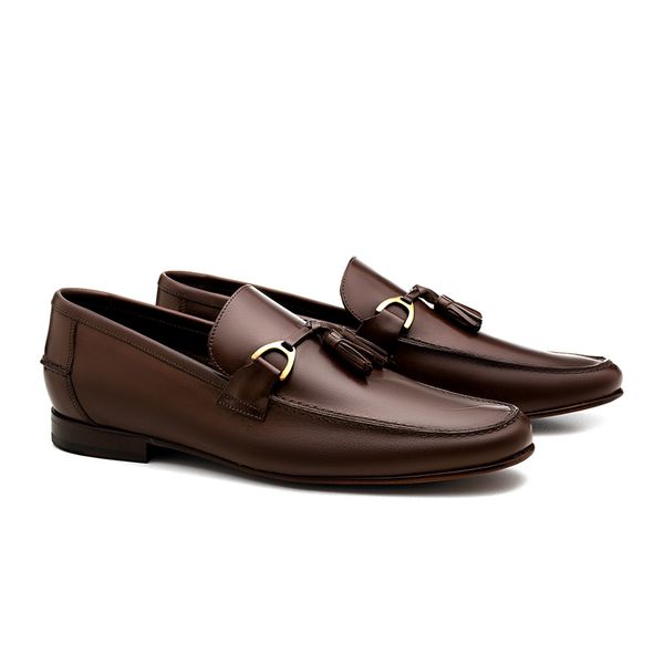 Mocassim Argentino Romero - Café - Frank Shoes 