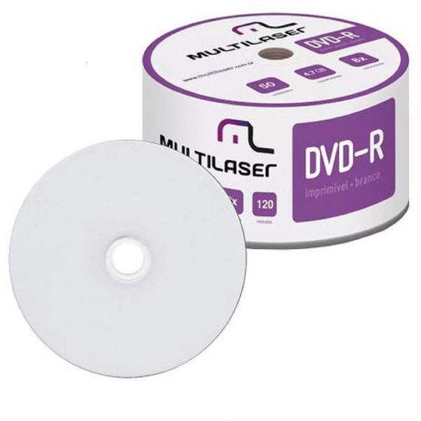 DVD-R MULTILASER 4.7GB / 16X - PRINTABLE C/600UN. 