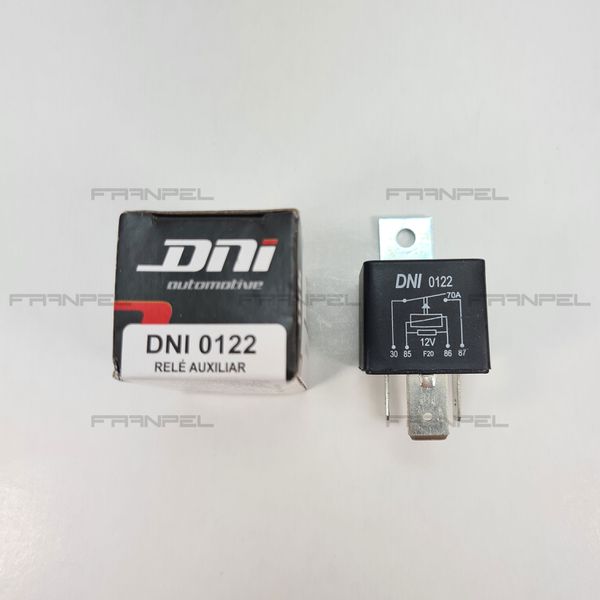 Relé Auxiliar 12v 70A Universal 4 Pinos - DNI0122