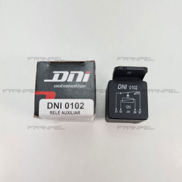 Relé Auxiliar 12v 40A Universal 4 Pinos - DNI0102