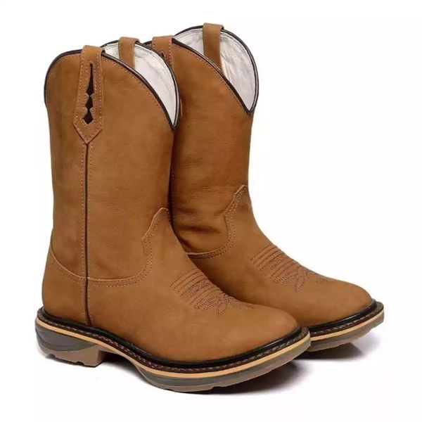 BOTA TEXANA MASCULINA BICO REDONDO 