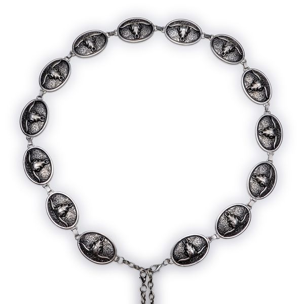 Cinto Feminino Todo Em Metal Cav. De Boi 