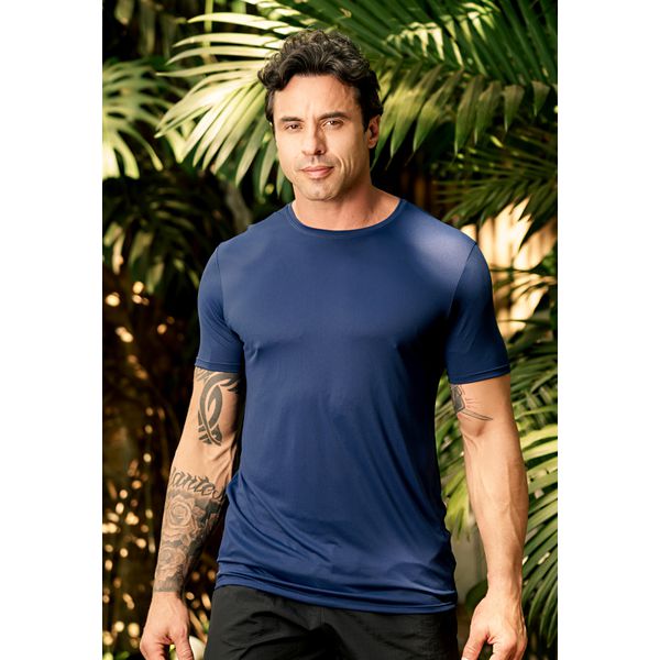 Camiseta Masculina Frelith Básica Crepe - MARINHO