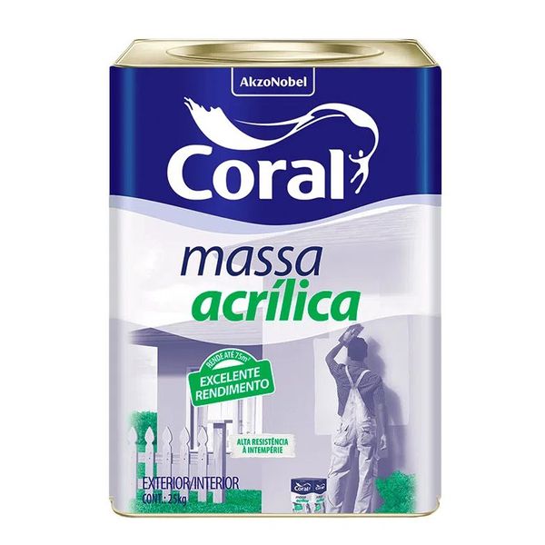 Massa Acrílica Coral 25Kg