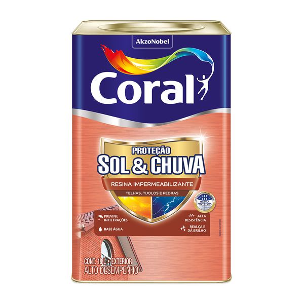 CORAL PROTECAO SOL & CHUVA RESINA IMPERM. 18LT 