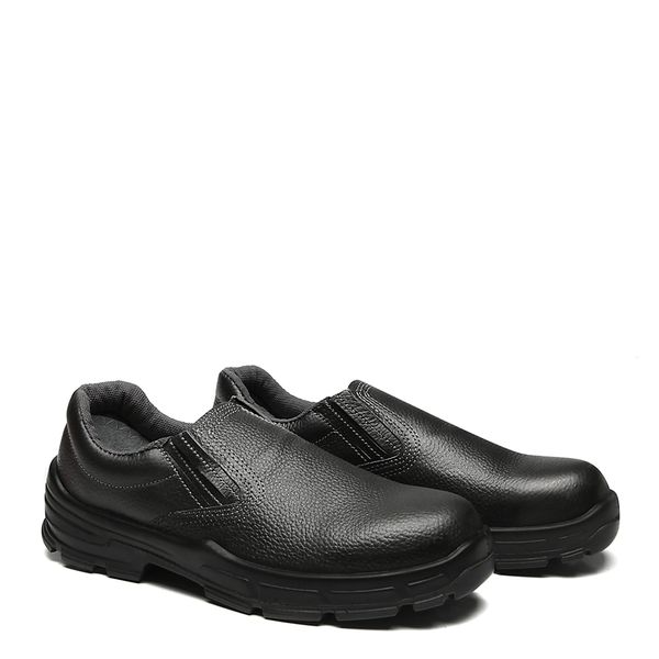 SAPATO PRETO ELASTICO COURO BICO PLASTICO PU BIDEN... - FUJIWARA