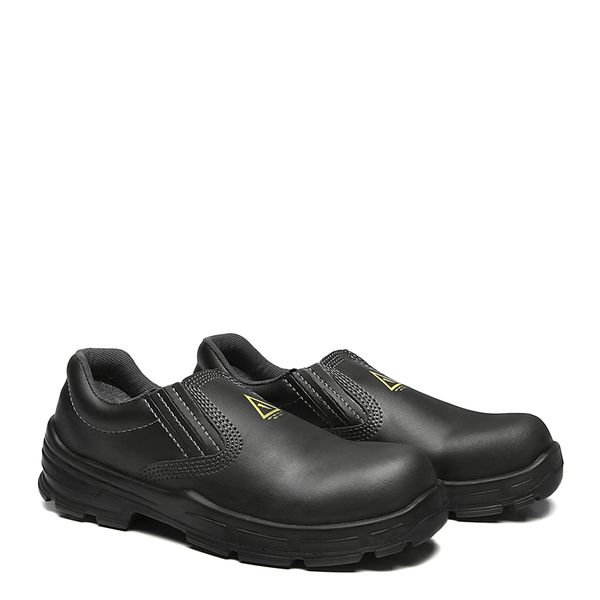 SAPATO PRETO ELASTICO MICROFIBRA BICO COMPOSITE PU... - FUJIWARA