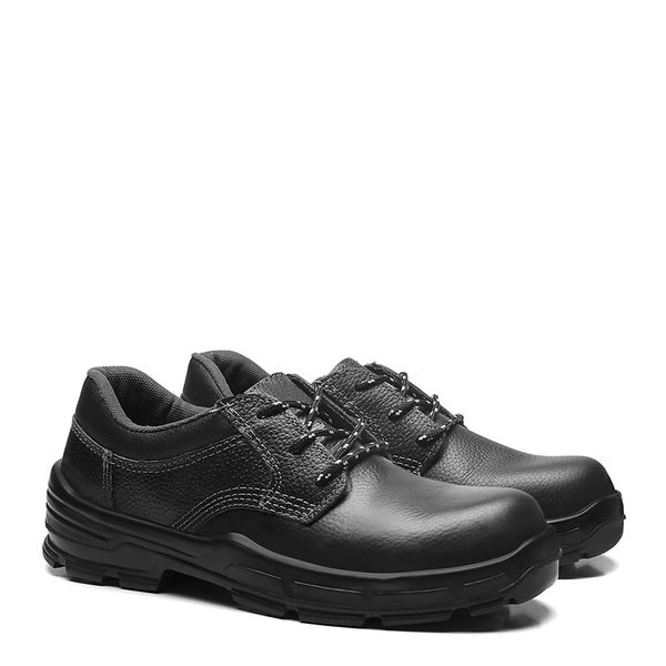 SAPATO PRETO AMARRAR COURO BICO COMPOSITE PU BIDEN... - FUJIWARA