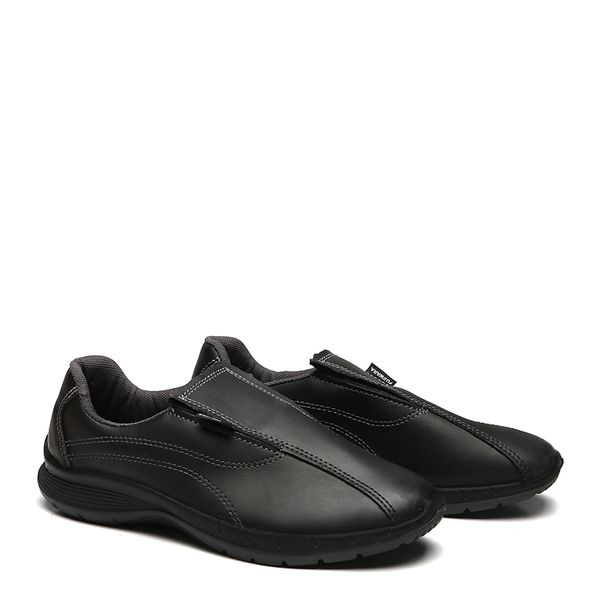 TENIS PRETO ELASTICO MICROFIBRA COURACA PU BIDENSI... - FUJIWARA