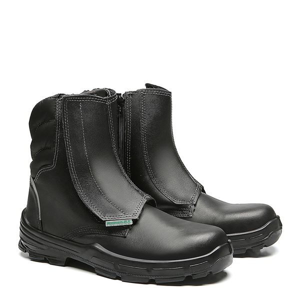 BOTA THOR PRETA AMARRAR COURO LISO BICO COMPOSITE ... - FUJIWARA