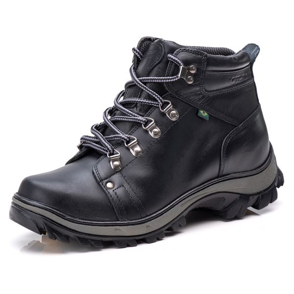 Bota Tenis Adventure Masculino Em Bovino Crazy Horse Coturno Trilha Campo