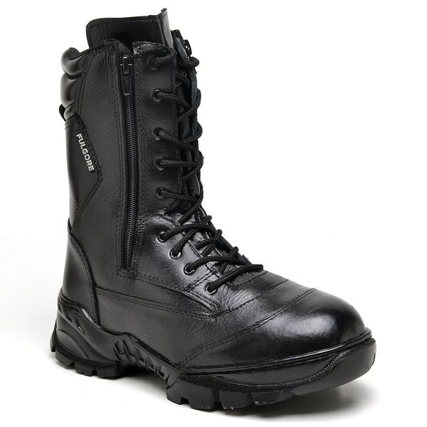 Coturno Fulgore Cano Medio Preto 2 Ziperes 511