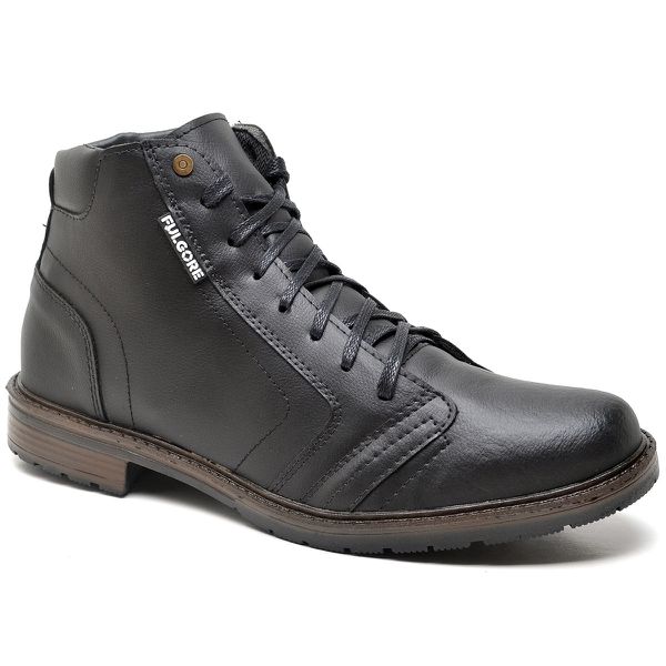 Bota Coturno Cano Baixo Fulgore com Cadarço Preto