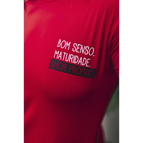 Camiseta Bom Senso Maturidade - Vermelho