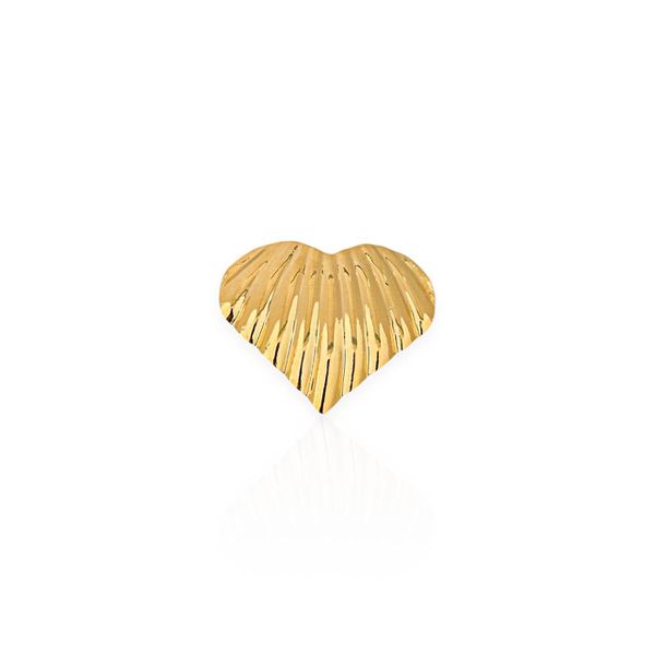 PIERCING FOLHEADO A OURO TRABALHADO CORACAO