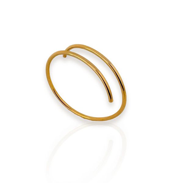 BRACELETE FOLHEADO A OURO 18K ARO LISO