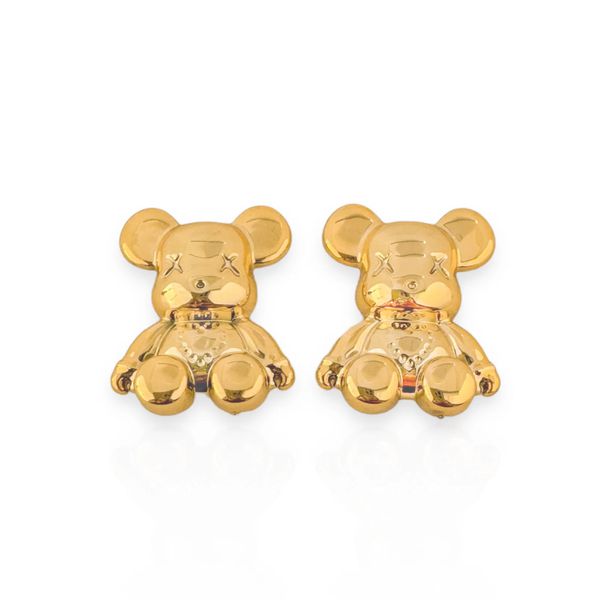 BRINCO FOLHEADO A OURO 18K URSO G 
