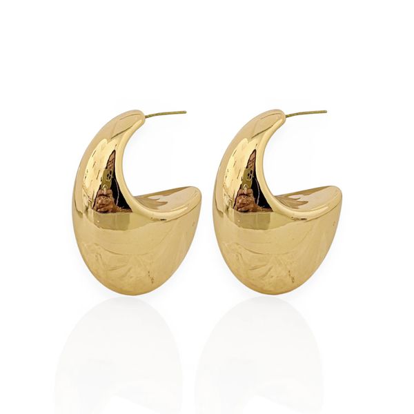 BRINCO FOLHEADO A OURO 18K ARGOLA MAX
