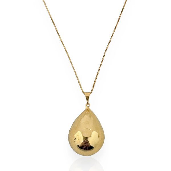 COLAR LONGO FOLHEADO A OURO 18K VENEZIANA GOTA