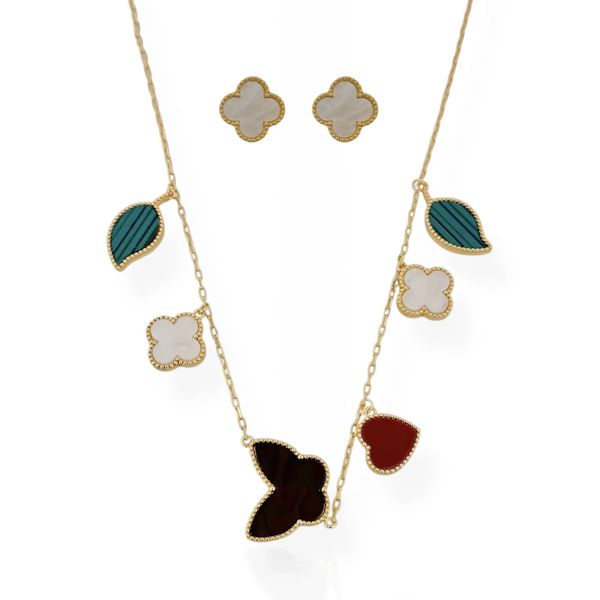 CONJUNTO FOLHEADO A OURO 18K INSPIRACAÇÃO 