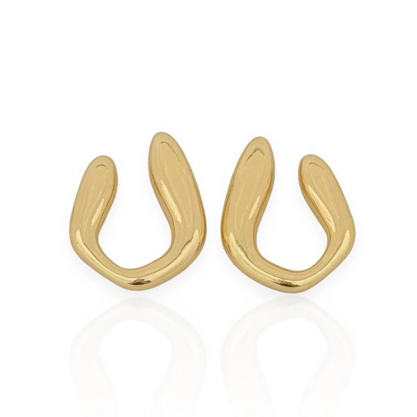 BRINCO FOLHEADO A OURO 18K ARGOLA ABERTA