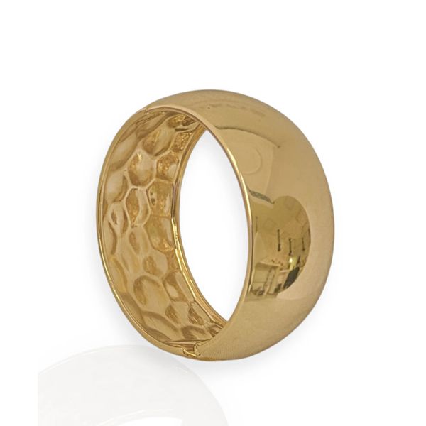 BRACELETE FOLHEADO A OURO TUBO LISO- DOURADO