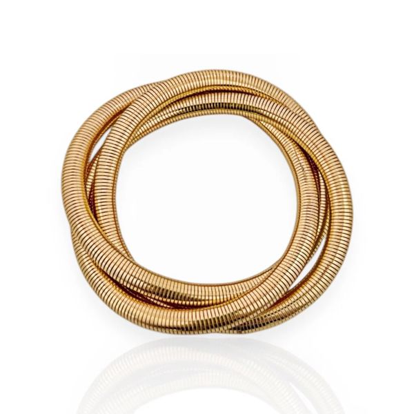 PULSEIRA FOLHEADO A OURO 18K E PRATA RABO DE RATO