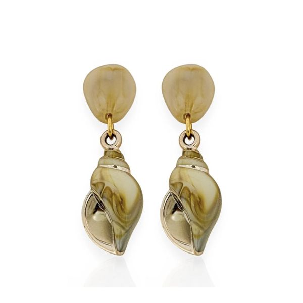 BRINCO FOLHEADO A OURO 18K CONCHAS