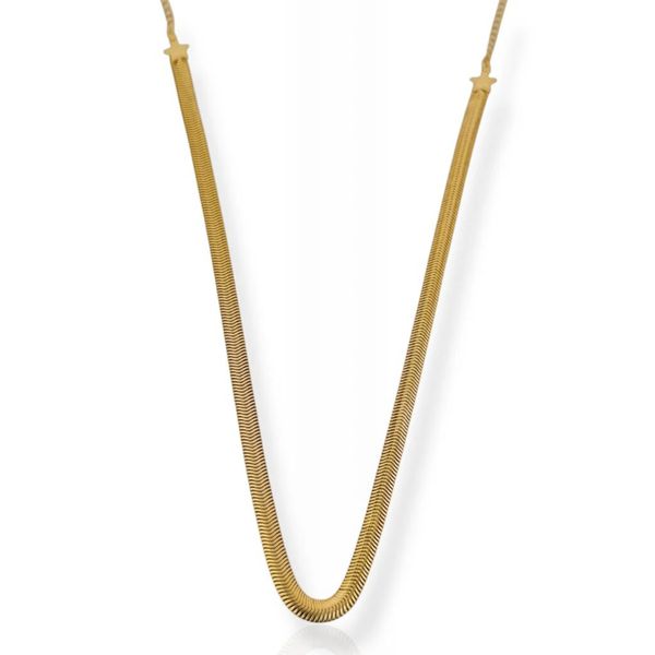 COLAR FOLHEADO A OURO 18K MALHA 