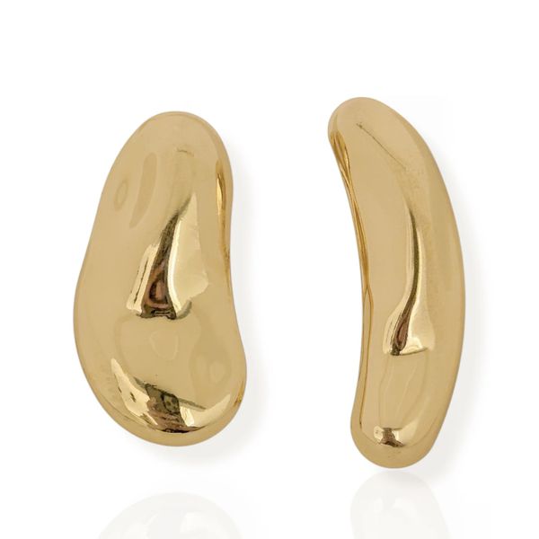 BRINCO FOLHEADO A OURO 18K E PRATA DESIGN