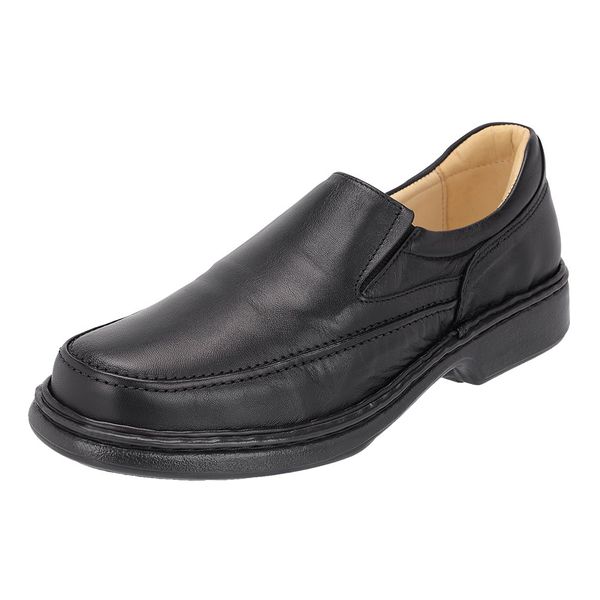 Sapato Masculino Conforto em Couro Preto Tipo Anti-Stress Galway 2001