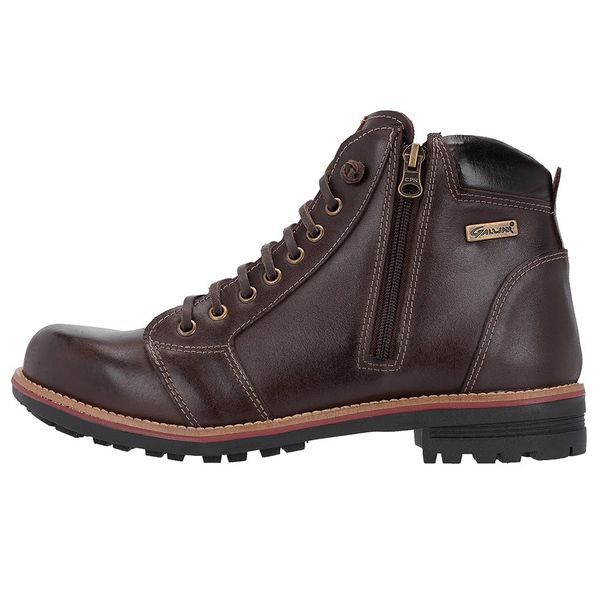 Bota Coturno Masculina em Couro Caf Galway 923