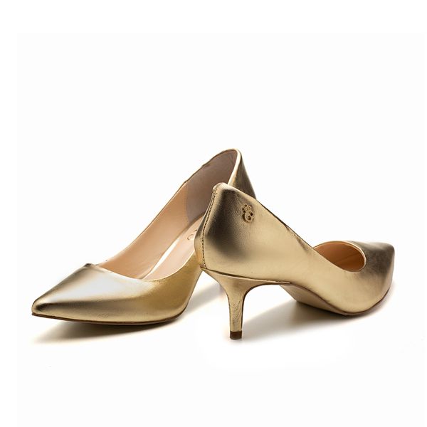 Sapato dourado scarpin on sale