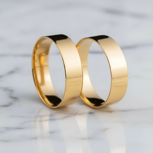 Par de Alianças Barcelona 18K