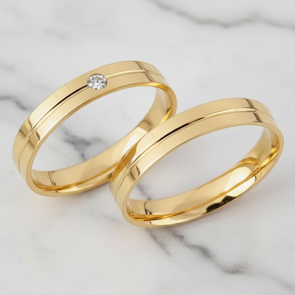 Par de Alianças Lisboa 14K
