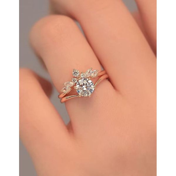 Conjunto Anéis Gemini 18K