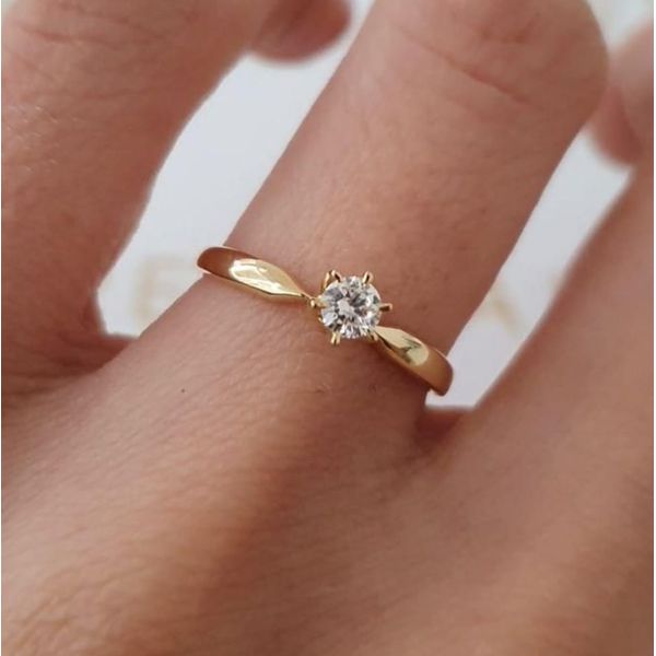 Anel Rigel Ouro 18K Noivado