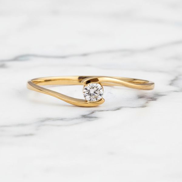 Anel Noivado Monaco 14k