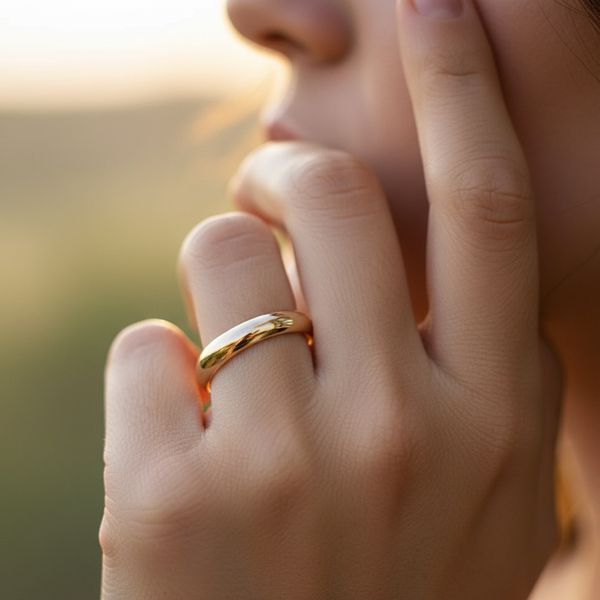 Par de Alianças em Ouro 18K e Prata 4mm