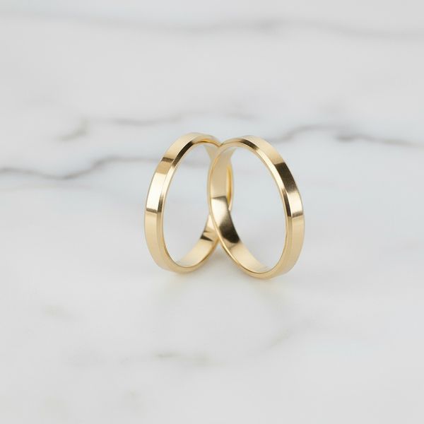 Par de Alianças Essenza 18K
