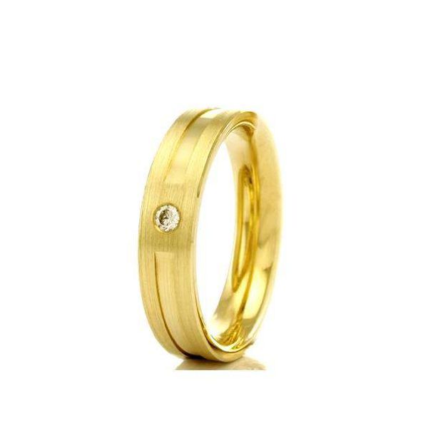Par de Alianças de Casamento em Ouro 18K Trabalhada 4,5 mm