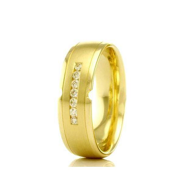 Par de Alianças de Noivado em Ouro 18K 6,5 mm